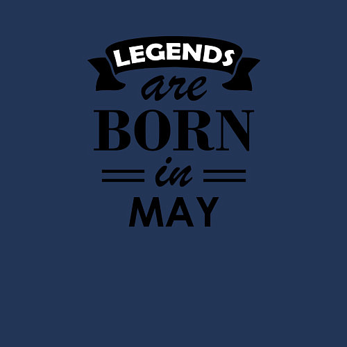 Мужской свитшот Legends are born in May / Тёмно-синий – фото 3