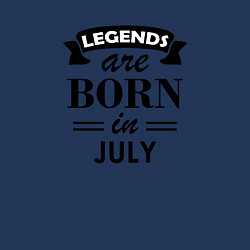 Свитшот хлопковый мужской Legends are born in july, цвет: тёмно-синий — фото 2