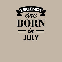 Свитшот хлопковый мужской Legends are born in july, цвет: миндальный — фото 2