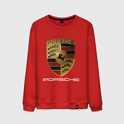 Свитшот хлопковый мужской PORSCHE, цвет: красный