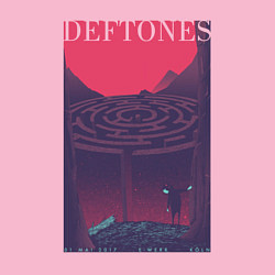 Свитшот хлопковый мужской Deftones, цвет: светло-розовый — фото 2