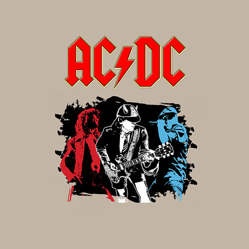 Мужской свитшот ACDC / Миндальный – фото 3