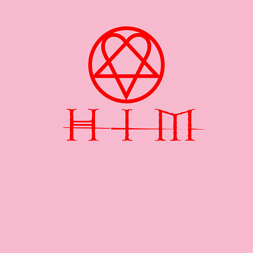 Мужской свитшот HIM LOGO RED / Светло-розовый – фото 3