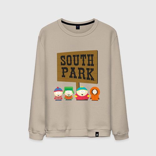 Мужской свитшот South Park / Миндальный – фото 1