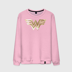Свитшот хлопковый мужской Wonder Woman logo, цвет: светло-розовый