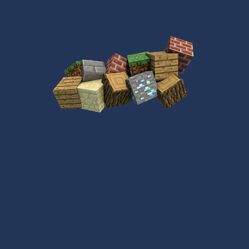 Мужской свитшот Minecraft / Тёмно-синий – фото 3
