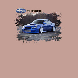 Свитшот хлопковый мужской SUBARU, цвет: пыльно-розовый — фото 2