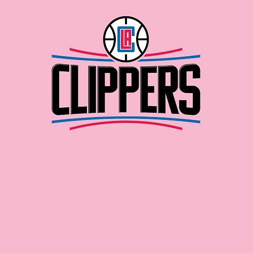 Мужской свитшот Los Angeles Clippers 1 / Светло-розовый – фото 3