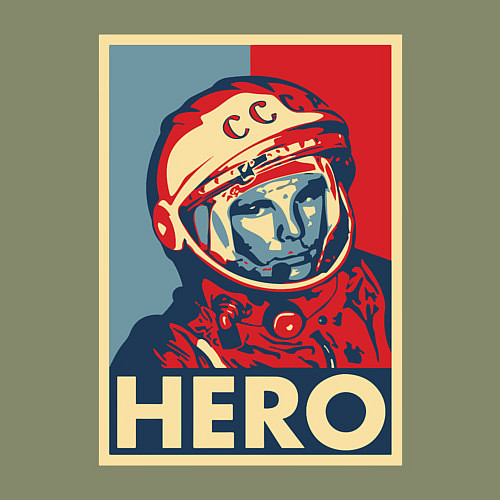 Мужской свитшот ЮРИЙ ГАГАРИН / Авокадо – фото 3