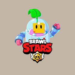 Свитшот хлопковый мужской BRAWL STARS SPROUT, цвет: миндальный — фото 2