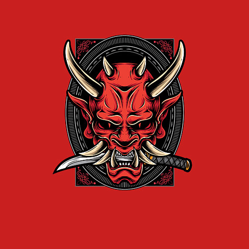 Мужской свитшот МАСКА РОНИНА / Красный – фото 3