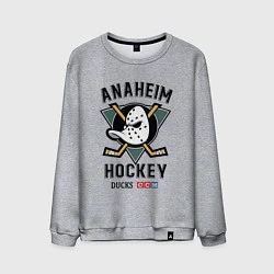 Свитшот хлопковый мужской ANAHEIM DUCKS, цвет: меланж