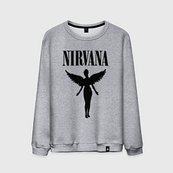 Свитшот хлопковый мужской NIRVANA, цвет: меланж