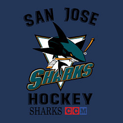 Свитшот хлопковый мужской SAN JOSE SHARKS, цвет: тёмно-синий — фото 2