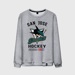 Свитшот хлопковый мужской SAN JOSE SHARKS, цвет: меланж