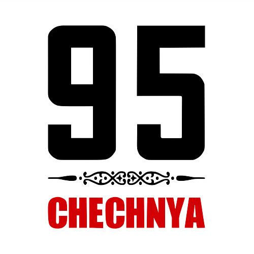 Мужской свитшот 95 Chechnya / Белый – фото 3