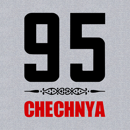Мужской свитшот 95 Chechnya / Меланж – фото 3