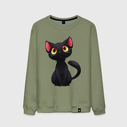 Мужской свитшот Черный котенок