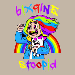 Свитшот хлопковый мужской 6IX9INE, цвет: миндальный — фото 2