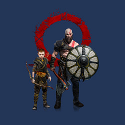 Свитшот хлопковый мужской GOD OF WAR, цвет: тёмно-синий — фото 2