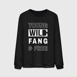 Свитшот хлопковый мужской Wild Fang, цвет: черный