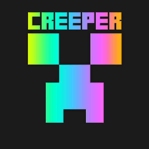 Мужской свитшот MINECRAFT CREEPER / Черный – фото 3