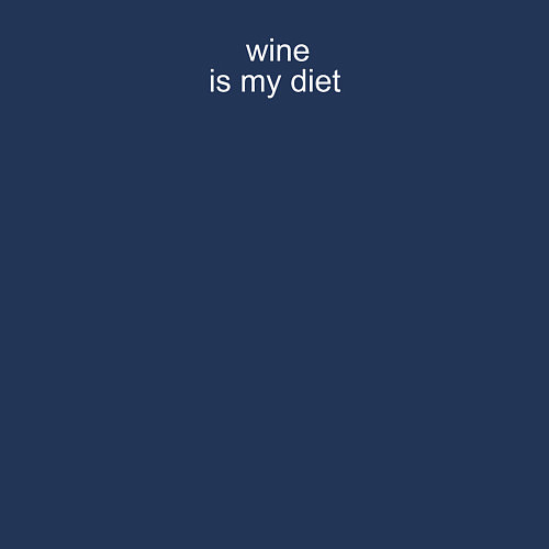 Мужской свитшот Wine is my diet / Тёмно-синий – фото 3