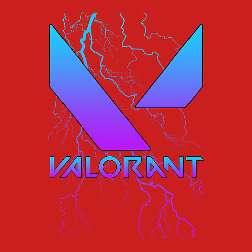 Мужской свитшот VALORANT / Красный – фото 3