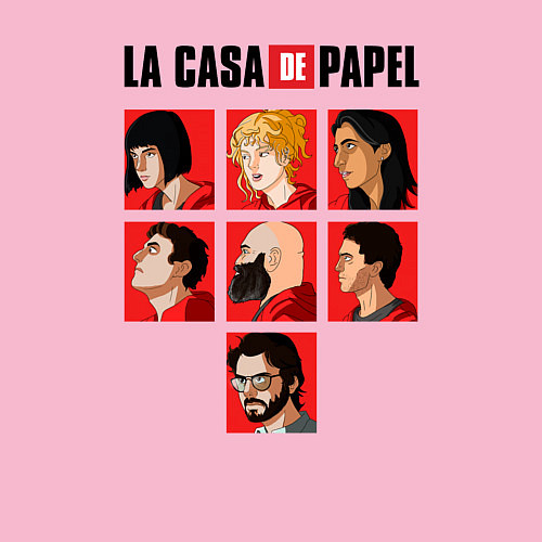 Мужской свитшот БУМАЖНЫЙ ДОМ / Светло-розовый – фото 3