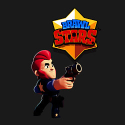 Свитшот хлопковый мужской BRAWL STARS Кольт Colt, цвет: черный — фото 2