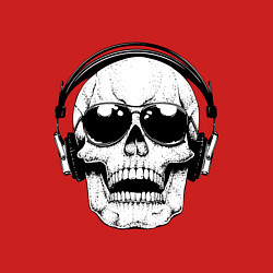 Свитшот хлопковый мужской Skull Music lover, цвет: красный — фото 2