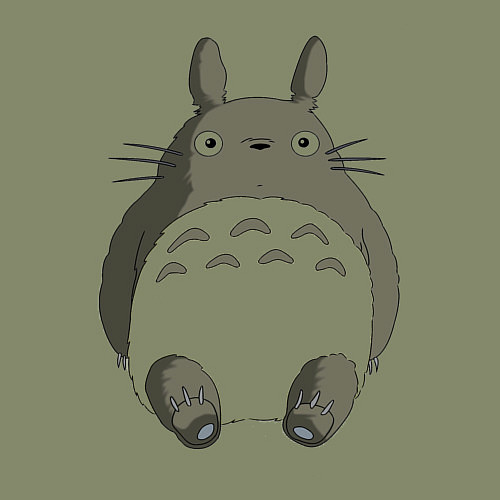 Мужской свитшот Тоторо с прозрачным пузиком / Авокадо – фото 3