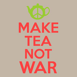 Свитшот хлопковый мужской Make tea not war, цвет: миндальный — фото 2