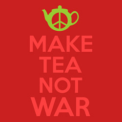 Свитшот хлопковый мужской Make tea not war, цвет: красный — фото 2
