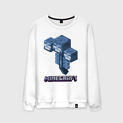 Свитшот хлопковый мужской Minecraft game, цвет: белый