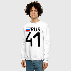 Свитшот хлопковый мужской RUS 41, цвет: белый — фото 2