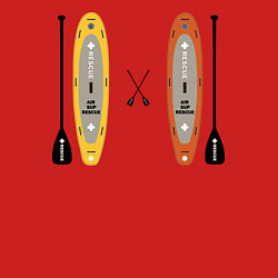 Свитшот хлопковый мужской Сап серфинг, цвет: красный — фото 2