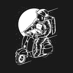 Свитшот хлопковый мужской Космонавт хипстер, цвет: черный — фото 2
