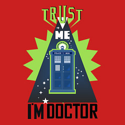Свитшот хлопковый мужской Trust me, i'm doctor who, цвет: красный — фото 2