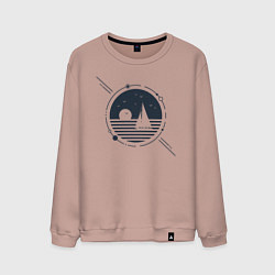 Свитшот хлопковый мужской Парус, цвет: пыльно-розовый