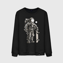 Свитшот хлопковый мужской Space skateboarding, цвет: черный