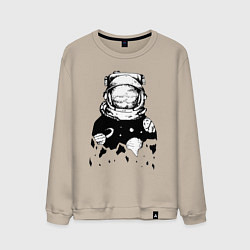 Свитшот хлопковый мужской Космонавт, цвет: миндальный