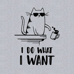 Свитшот хлопковый мужской I do what i want, цвет: меланж — фото 2