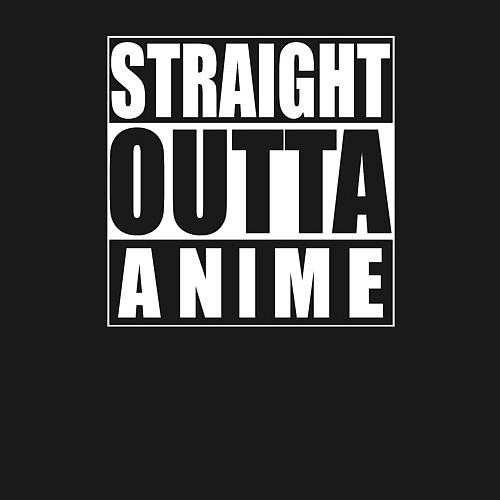 Мужской свитшот Straight Outta Anime / Черный – фото 3