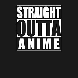 Свитшот хлопковый мужской Straight Outta Anime, цвет: черный — фото 2