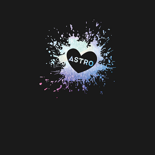 Мужской свитшот ASTRO в сердечке / Черный – фото 3