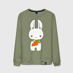 Мужской свитшот Зайчик с морковкой
