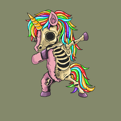 Мужской свитшот Единорог зомби / Авокадо – фото 3