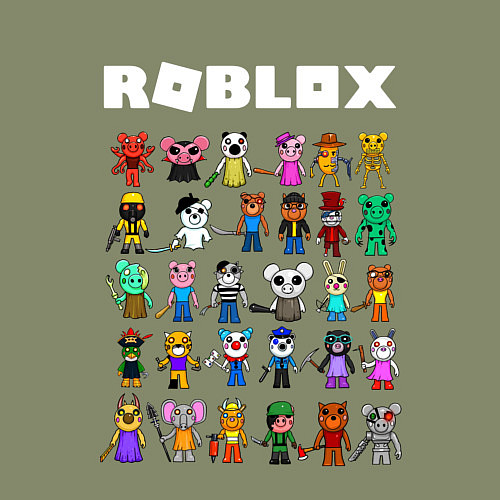 Мужской свитшот ROBLOX PIGGY / Авокадо – фото 3