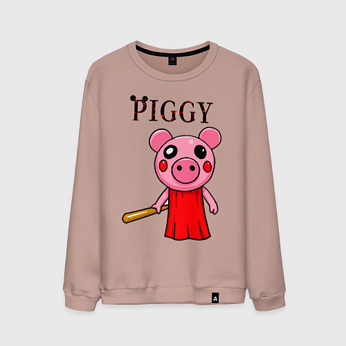 Мужской свитшот ROBLOX PIGGY / Пыльно-розовый – фото 1